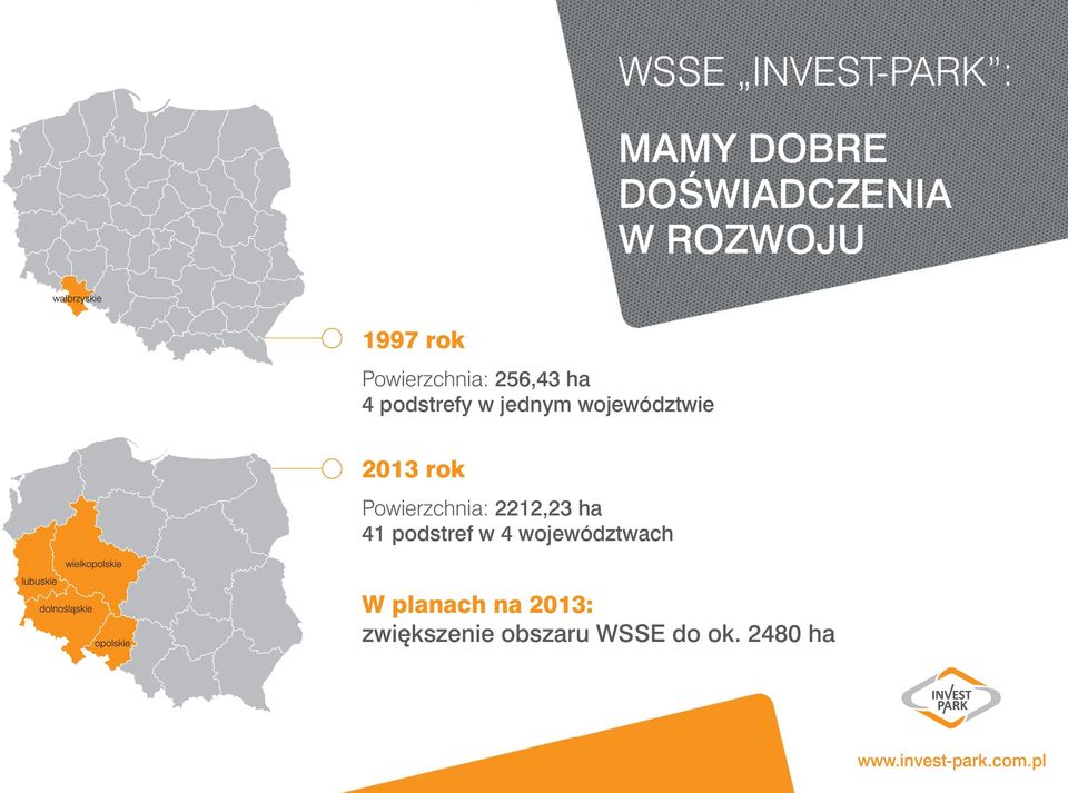 województwie 2013 rok Powierzchnia: 2212,23 ha 41 podstref w