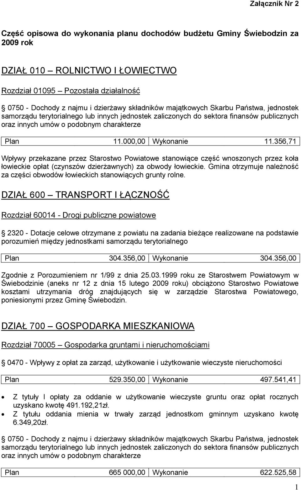 356,71 Wpływy przekazane przez Starostwo Powiatowe stanowiące część wnoszonych przez koła łowieckie opłat (czynszów dzierżawnych) za obwody łowieckie.