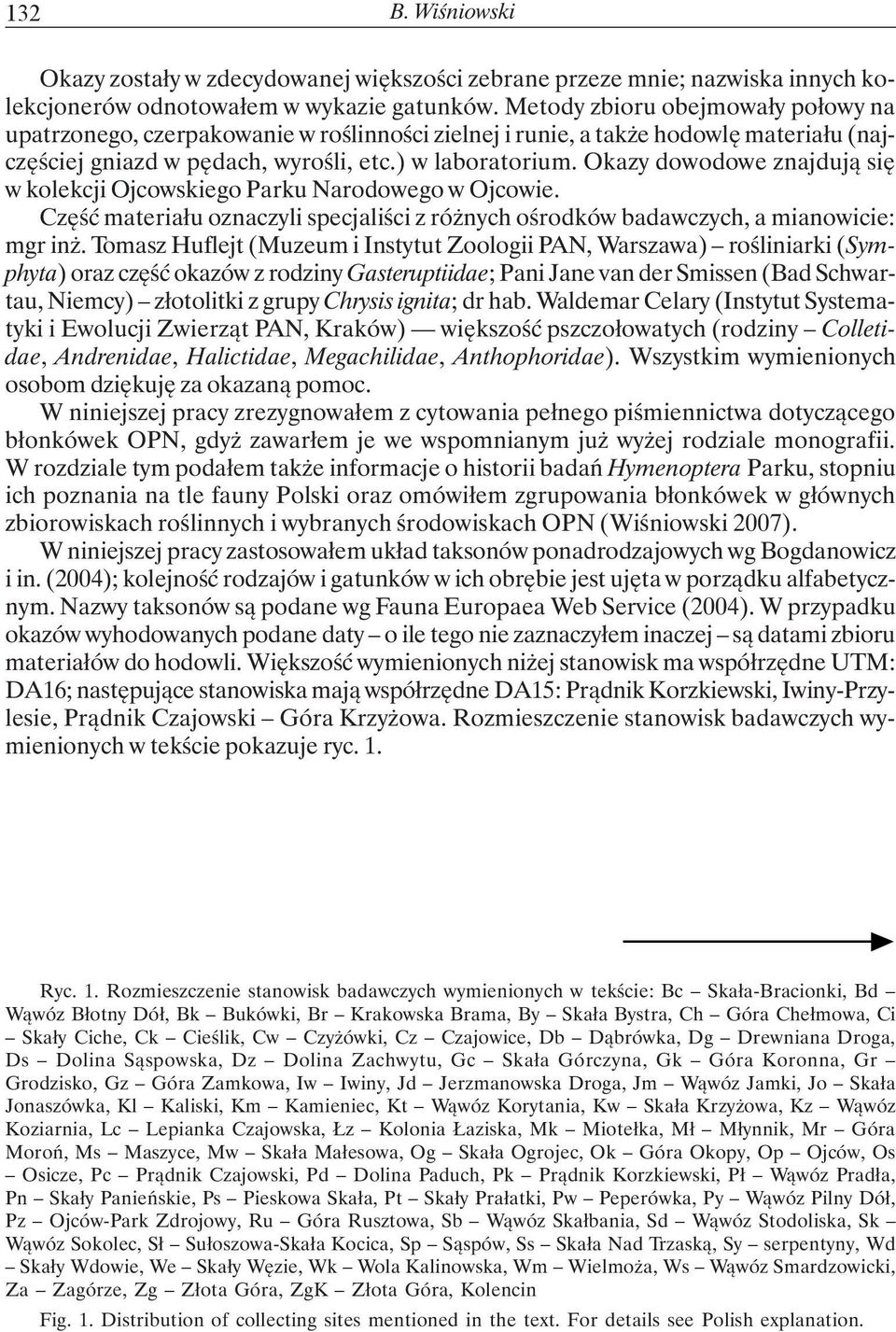 Okazy dowodowe znajdują się w kolekcji Ojcowskiego Parku Narodowego w Ojcowie. Część materiału oznaczyli specjaliści z różnych ośrodków badawczych, a mianowicie: mgr inż.