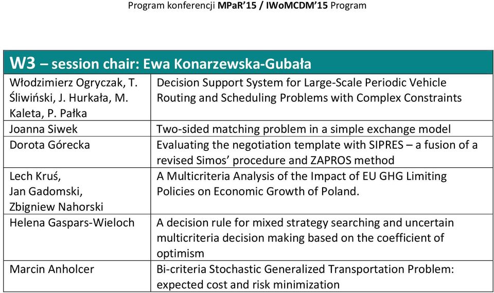 Two-sided matching problem in a simple exchange model Evaluating the negotiation template with SIPRES a fusion of a revised Simos procedure and ZAPROS method A Multicriteria Analysis of the Impact of