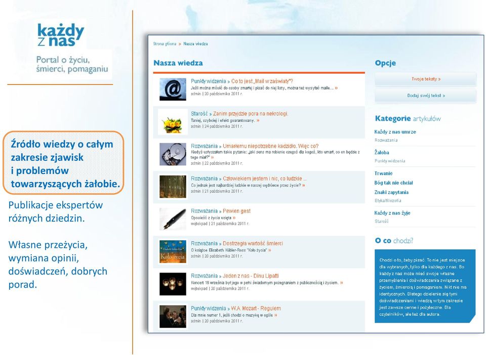 Publikacje ekspertów różnych dziedzin.