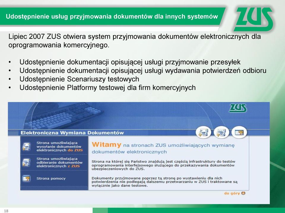 Udostępnienie dokumentacji opisującej usługi przyjmowanie przesyłek Udostępnienie dokumentacji