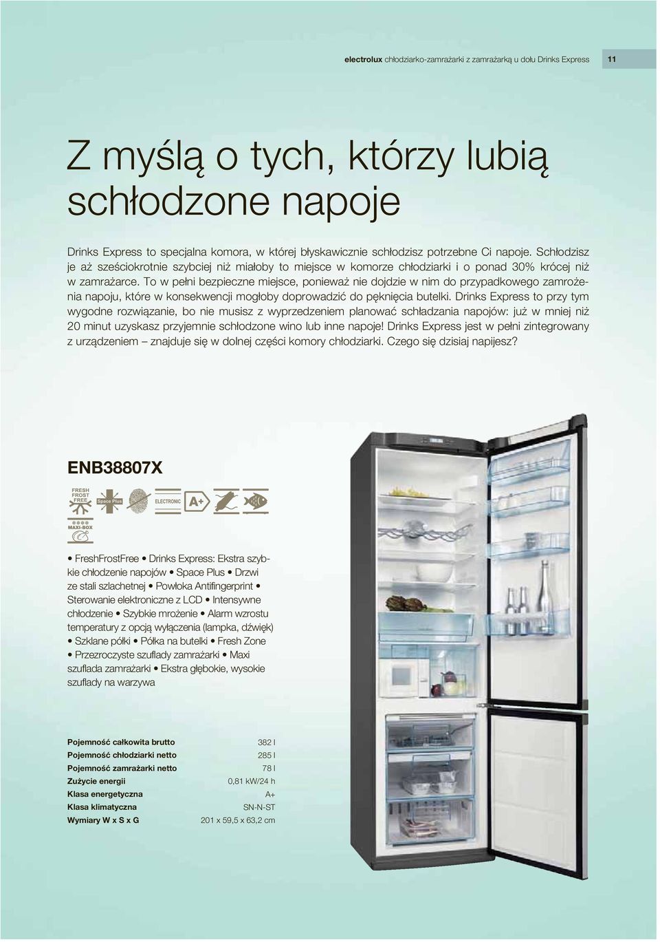 To w pełni bezpieczne miejsce, ponieważ nie dojdzie w nim do przypadkowego zamrożenia napoju, które w konsekwencji mogłoby doprowadzić do pęknięcia butelki.