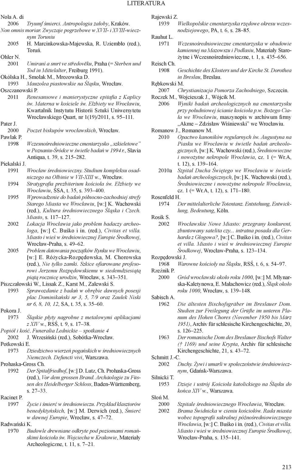 2011 Renesansowe i manierystyczne epitafia z Kaplicy św. Materna w kościele św. Elżbiety we Wrocławiu, Kwartalnik Instytutu Historii Sztuki Uniwersytetu Wrocławskiego Quart, nr 1(19)/2011, s. 95 111.