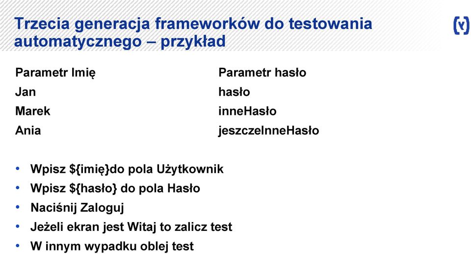 jeszczeinnehasło Wpisz ${imię}do pola Użytkownik Wpisz ${hasło} do pola