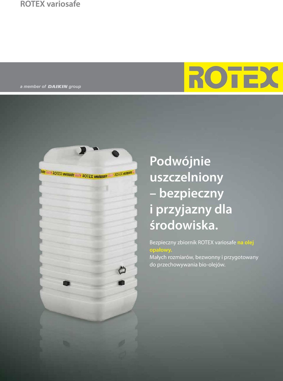 Bezpieczny zbiornik ROTEX variosafe na olej
