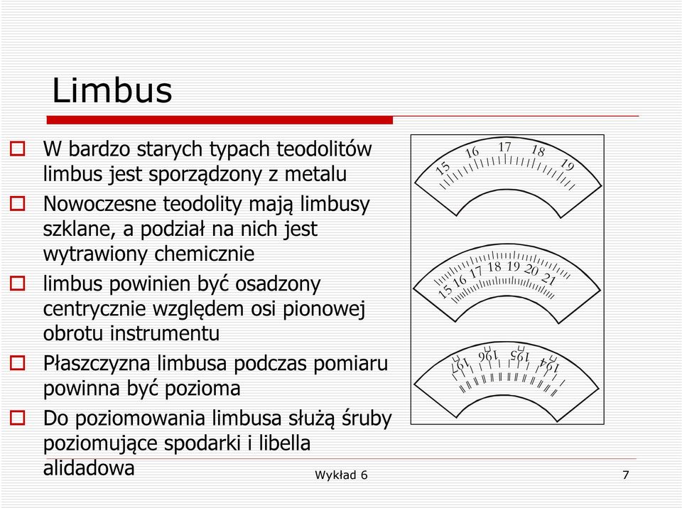 pionowej obrotu instrumentu Płaszczyzna limbusa podczas pomiaru powinna być pozioma Do poziomowania limbusa