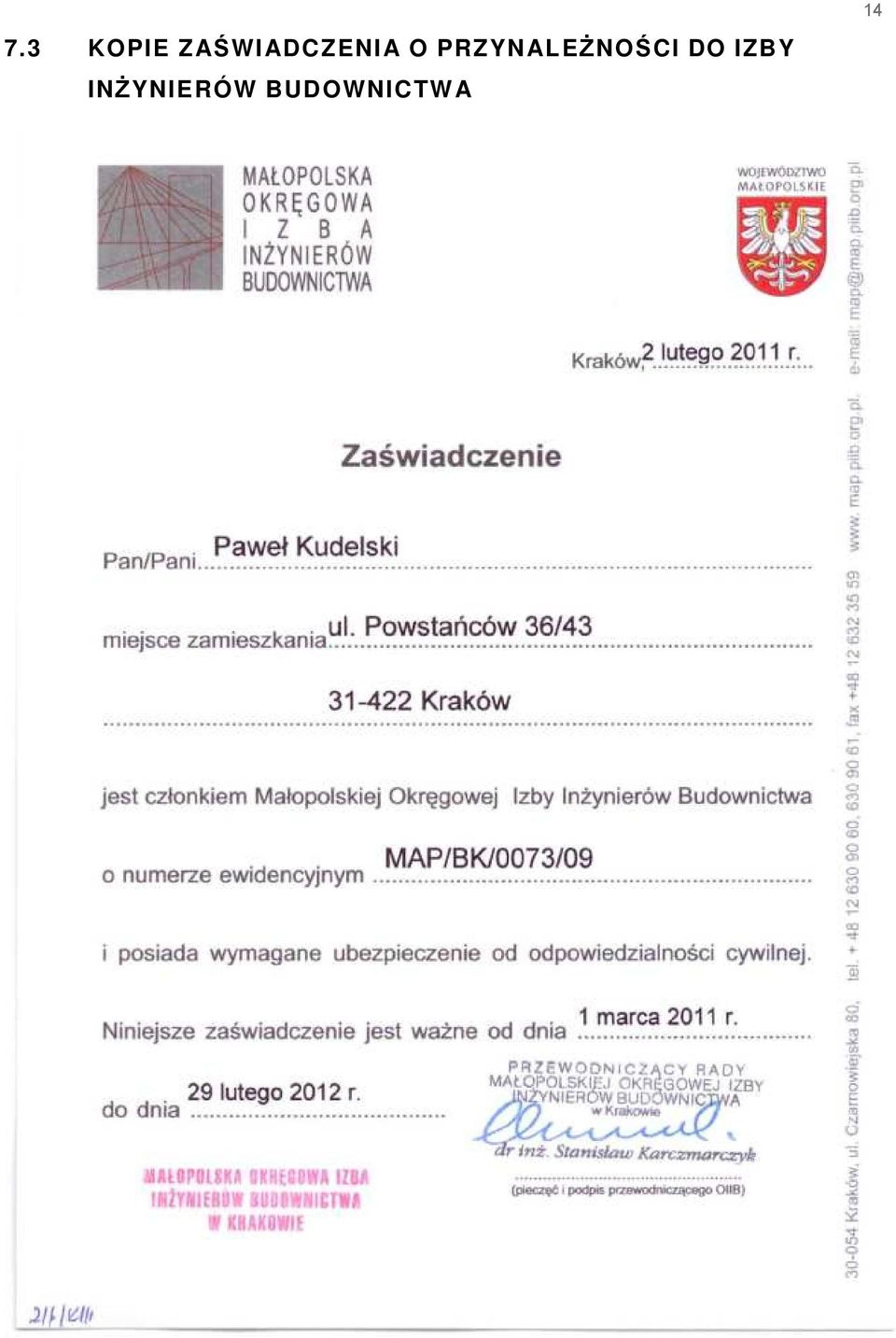 PRZYNALEŻNOŚCI DO