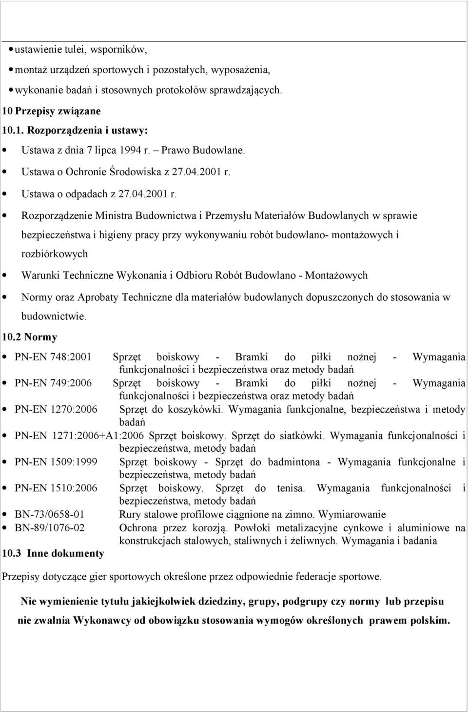 Ustawa o odpadach z 27.04.2001 r.