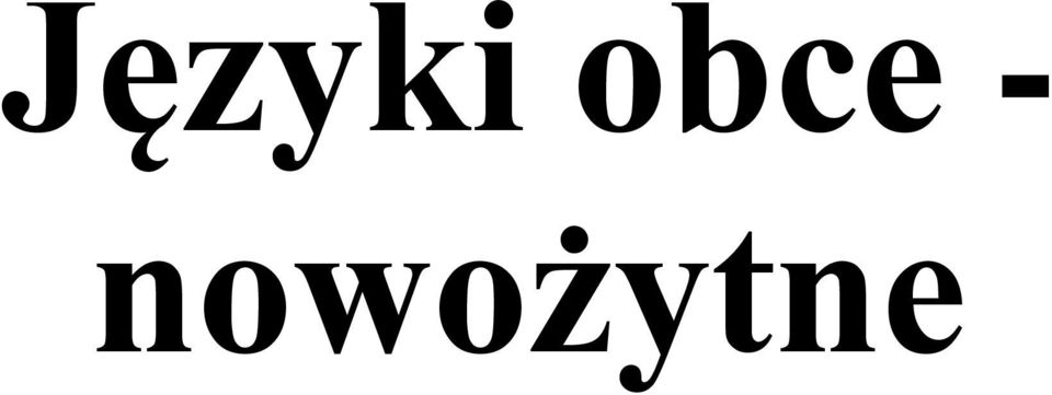 nowożytne