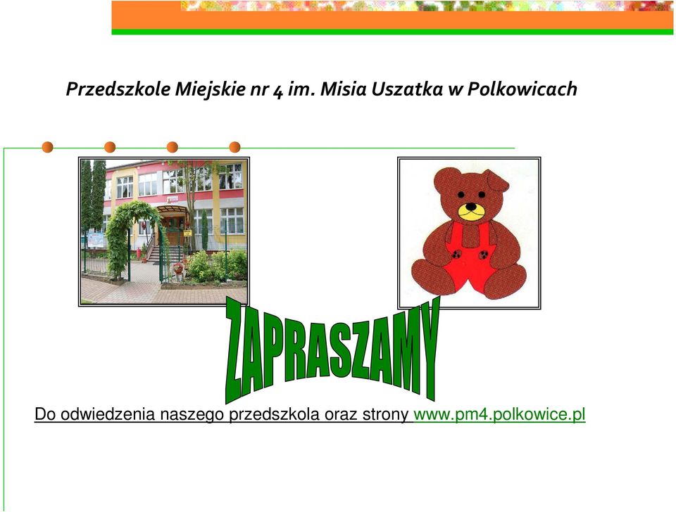 przedszkola oraz