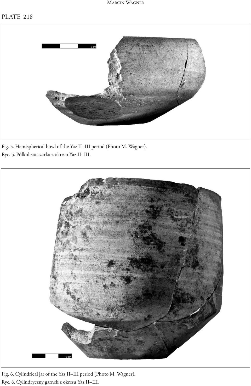 Wagner). ryc. 5. Półkulista czarka z okresu yaz II III. Fig.