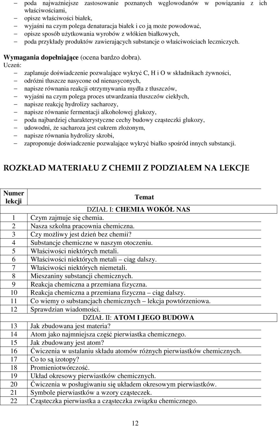 zaplanuje doświadczenie pozwalające wykryć C, H i O w składnikach Ŝywności, odróŝni tłuszcze nasycone od nienasyconych, napisze równania reakcji otrzymywania mydła z tłuszczów, wyjaśni na czym polega