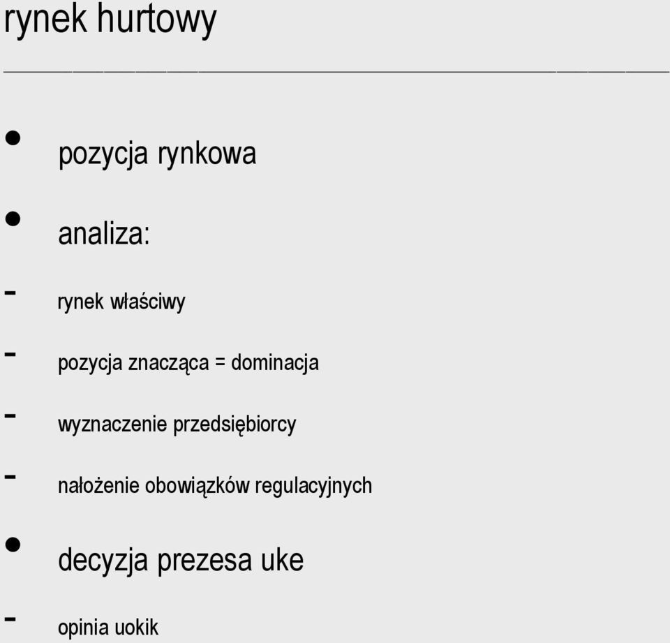 wyznaczenie przedsiębiorcy - nałożenie