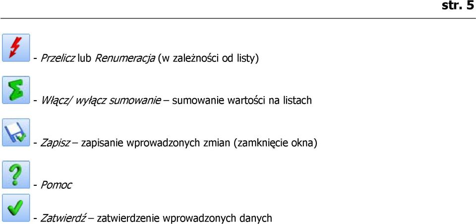 listach - Zapisz zapisanie wprowadzonych zmian