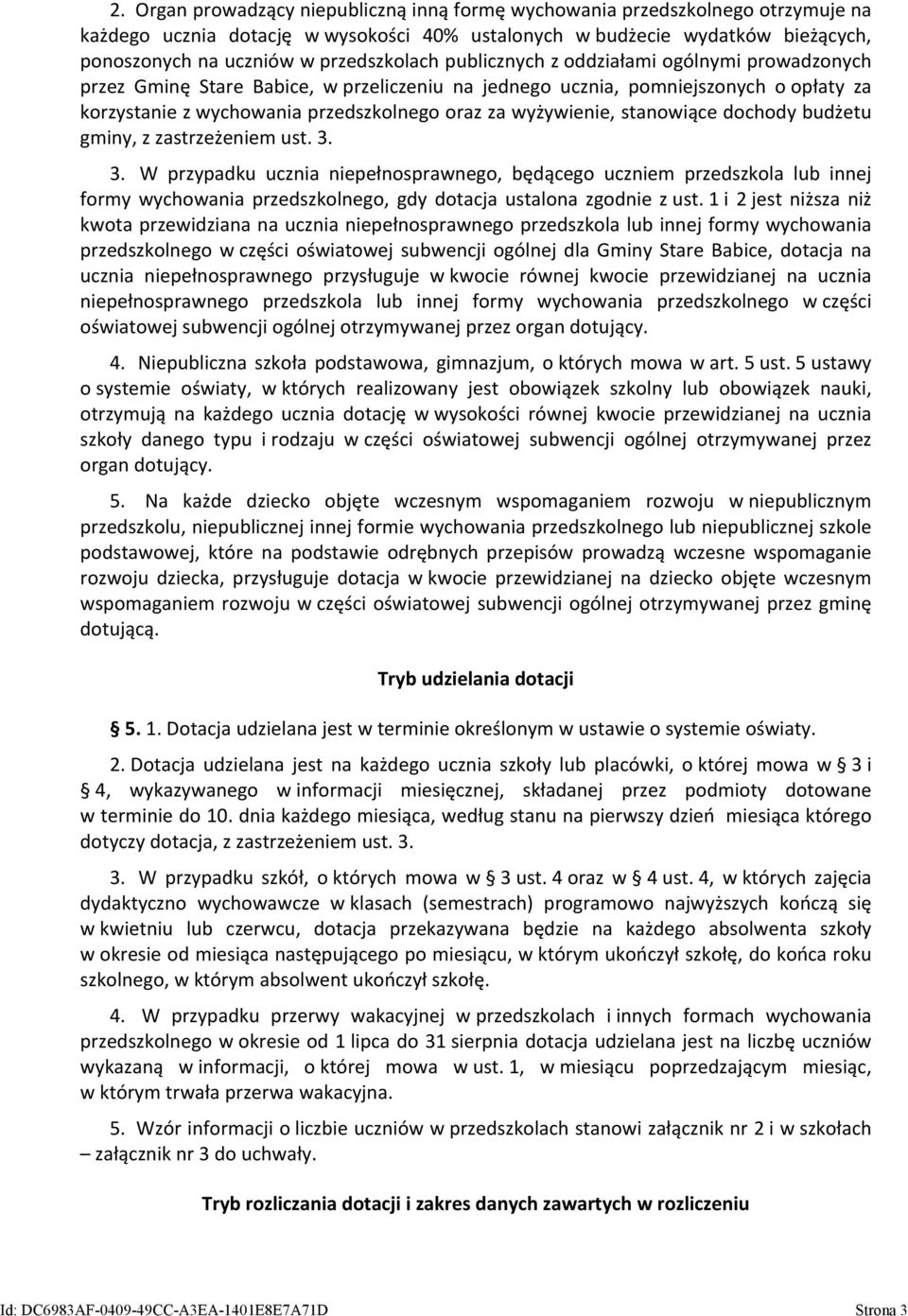 wyżywienie, stanowiące dochody budżetu gminy, z zastrzeżeniem ust. 3.