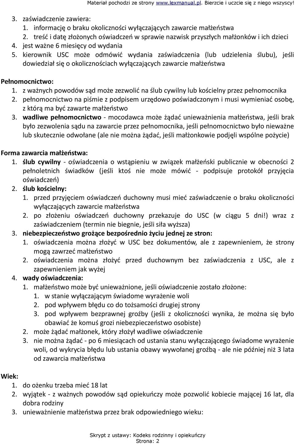 z ważnych powodów sąd może zezwolić na ślub cywilny lub kościelny przez pełnomocnika 2.