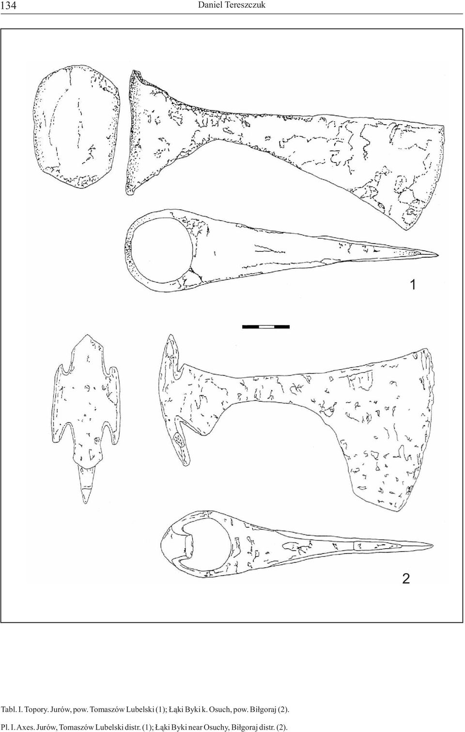 Biłgoraj (2). Pl. I. Axes.