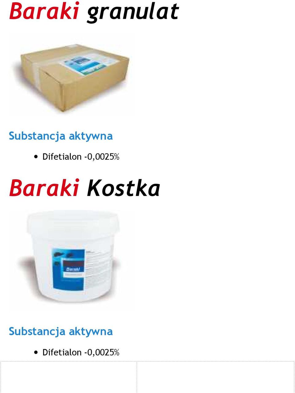 -0,0025% Baraki Kostka