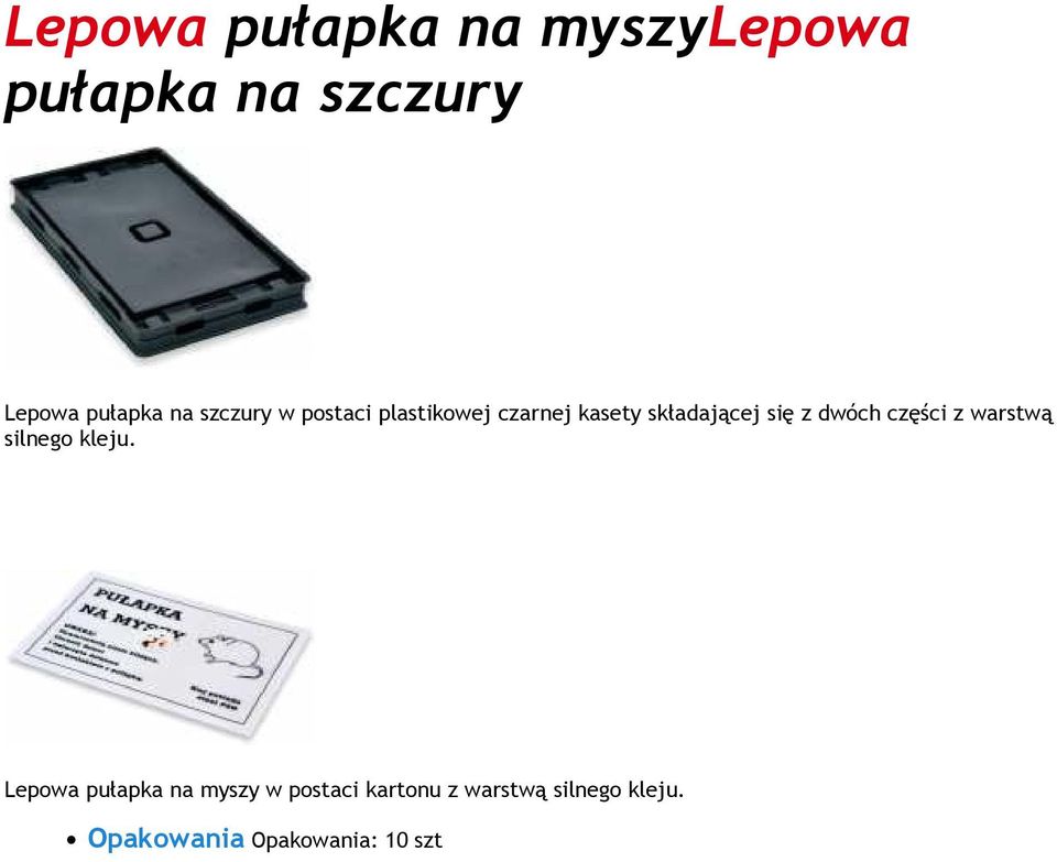dwóch części z warstwą silnego kleju.