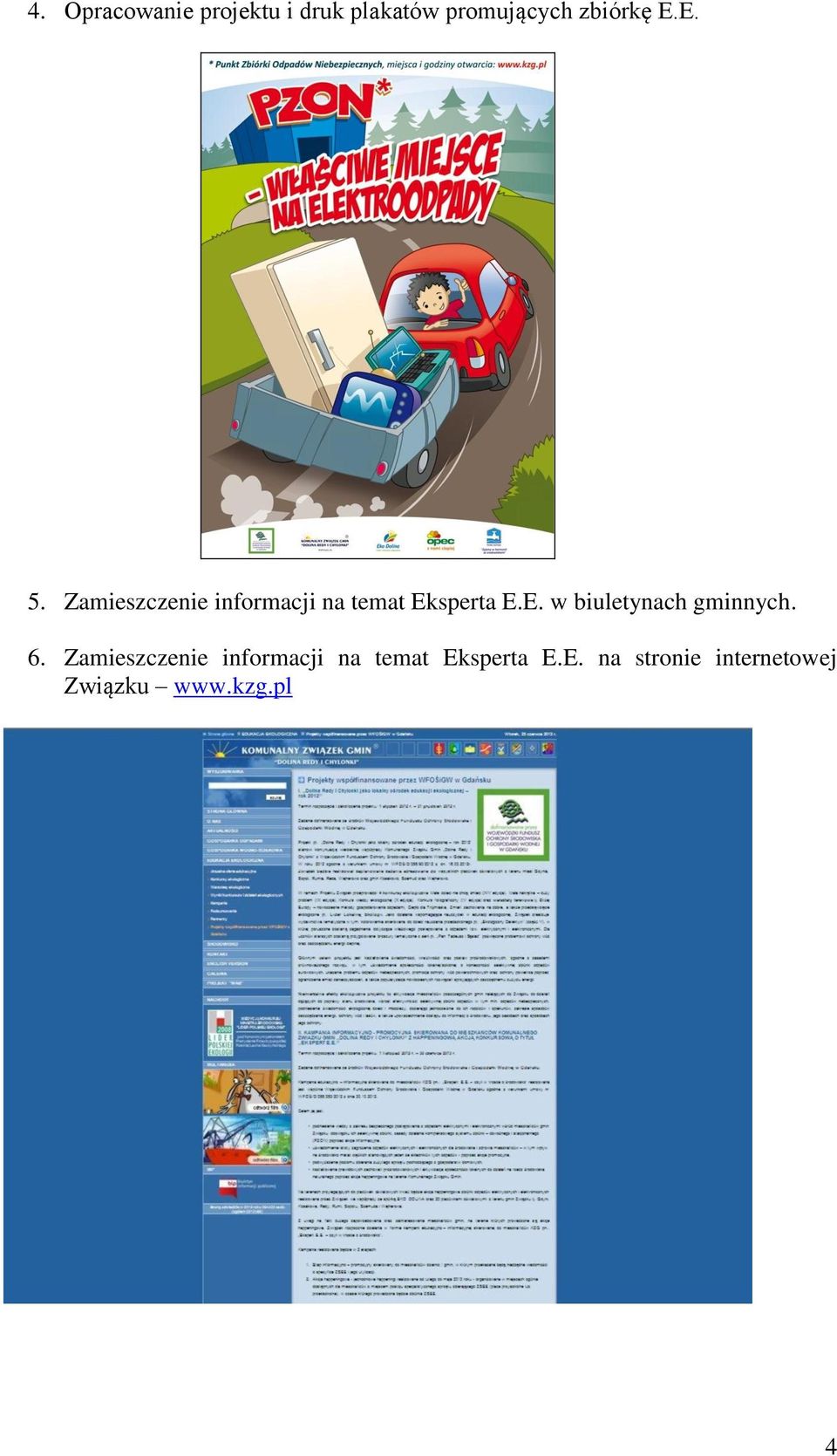 Zamieszczenie informacji na temat Ek