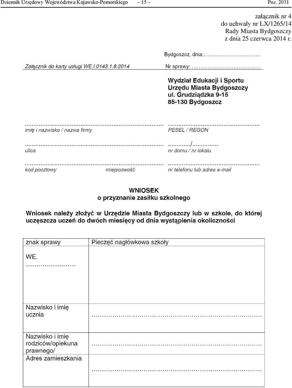 2031 załącznik nr 4 do uchwały nr