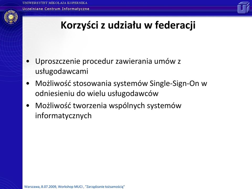systemów Single-Sign-On w odniesieniu do wielu