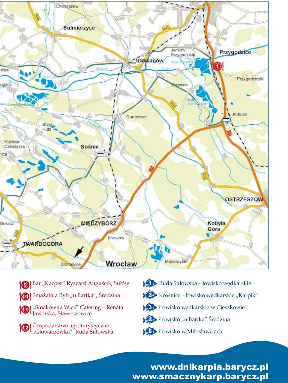 Sławoszowice Gospodarstwo agroturystyczne Głowaczówka, Ruda Sułowska 3 4 5 Łowisko wędkarskie w