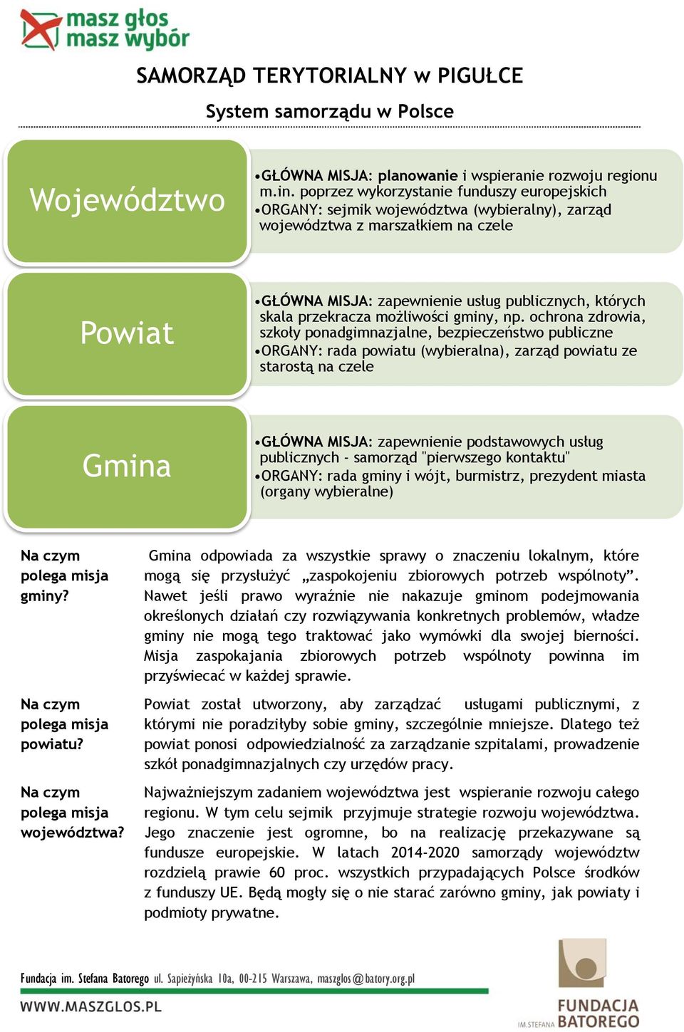 przekracza możliwości gminy, np.