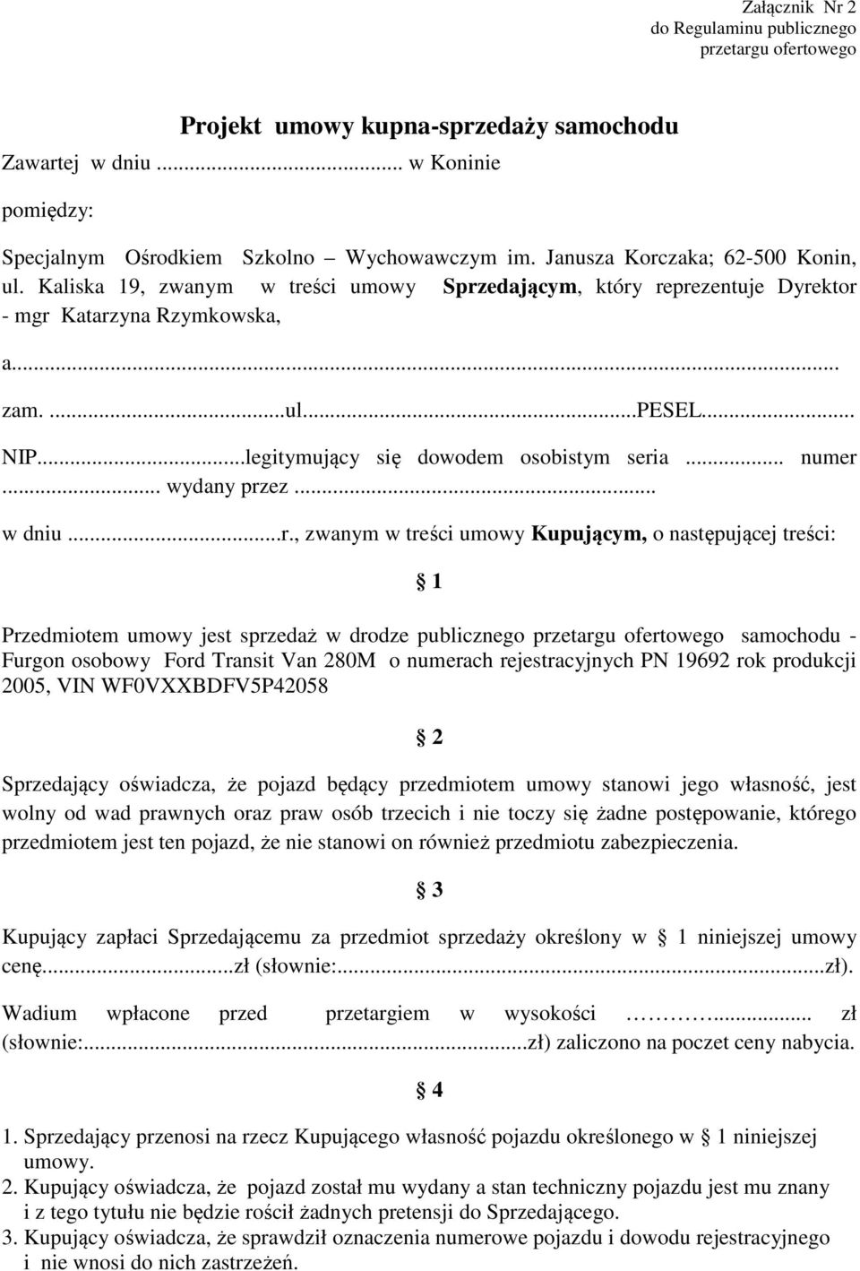 ..legitymujący się dowodem osobistym seri