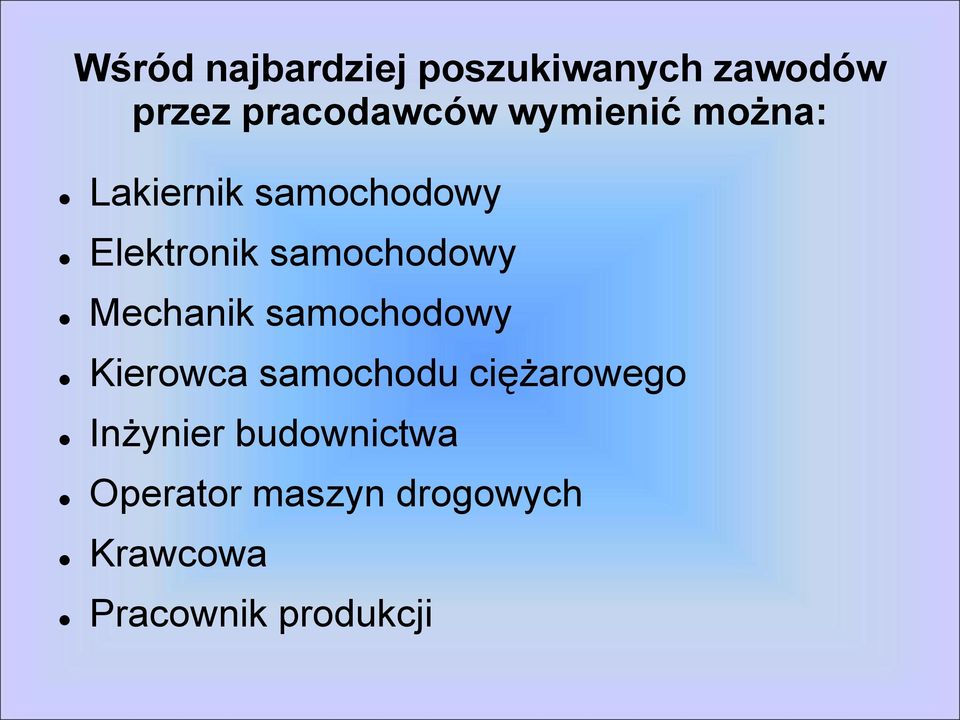 Mechanik samochodowy Kierowca samochodu ciężarowego Inżynier