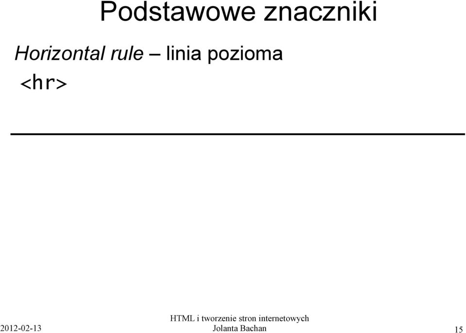 Horizontal rule