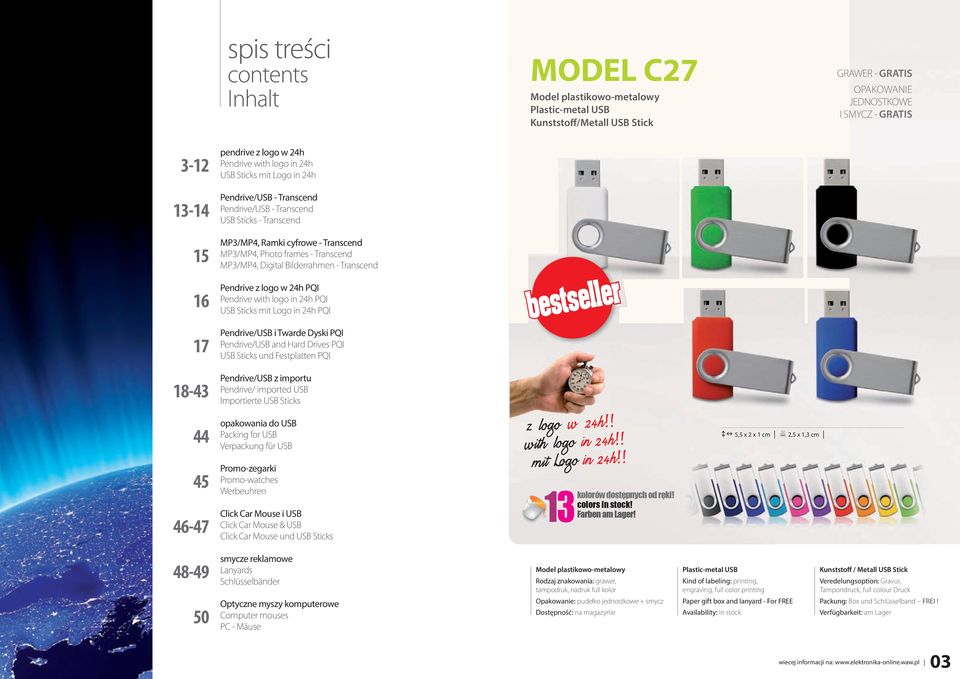 MP3/MP4, Digital Bilderrahmen - Transcend 16 Pendrive z logo w 24h PQI Pendrive with logo in 24h PQI USB Sticks mit Logo in 24h PQI bestseller 17 Pendrive/USB i Twarde Dyski PQI Pendrive/USB and Hard