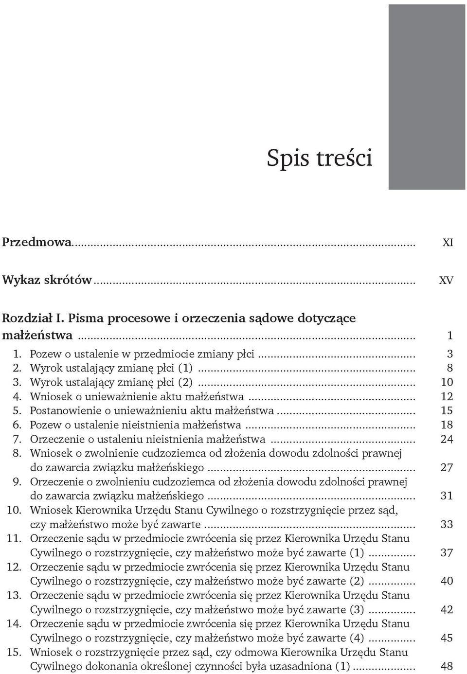 .. 18 7. Orzeczenie o ustaleniu nieistnienia małżeństwa... 24 8. Wniosek o zwolnienie cudzoziemca od złożenia dowodu zdolności prawnej do zawarcia związku małżeńskiego... 27 9.