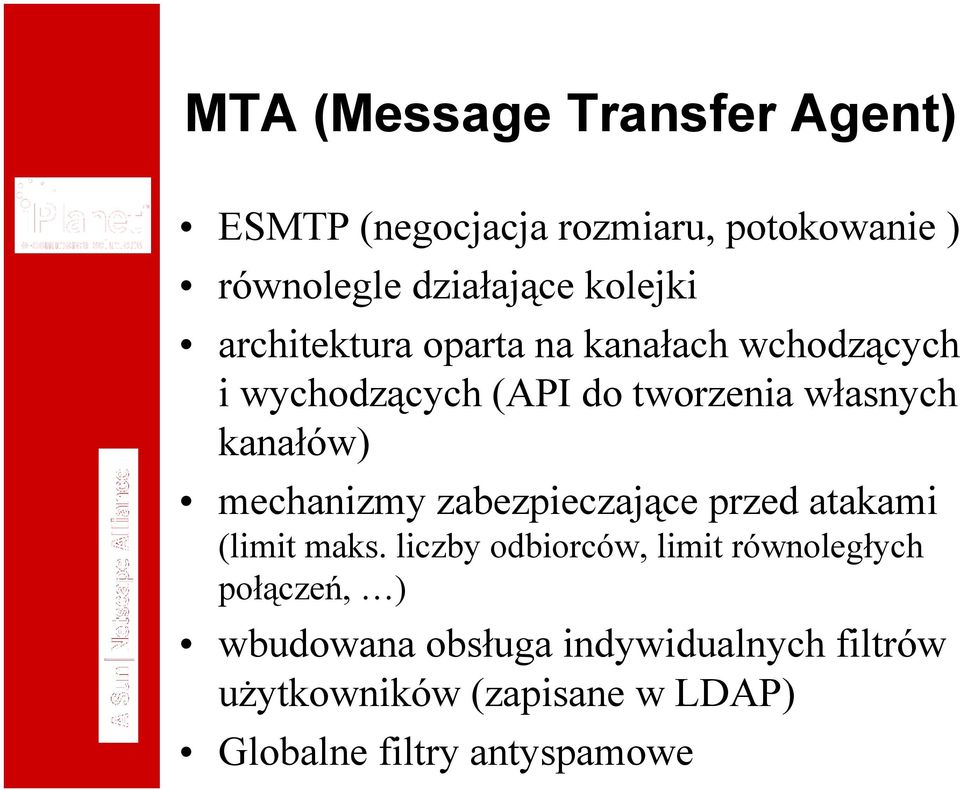 kanałów) mechanizmy zabezpieczające przed atakami (limit maks.