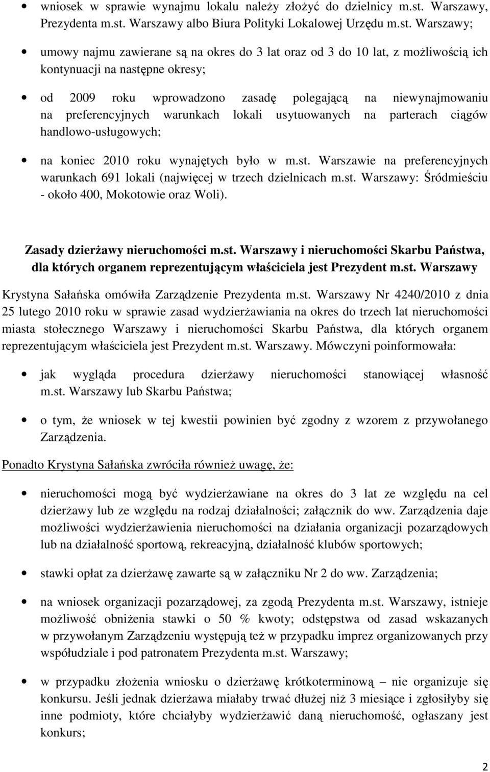 Warszawy albo Biura Polityki Lokalowej Urzędu m.st.