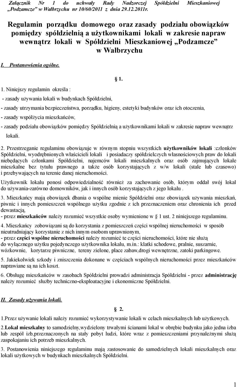 Postanowienia ogólne. 1.