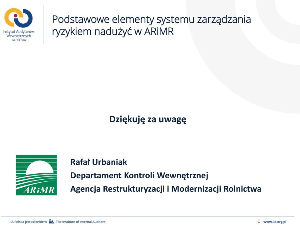 Kontroli Wewnętrznej Agencja