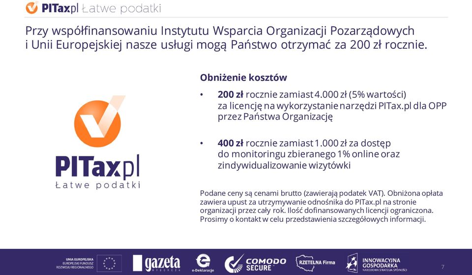 pl dla OPP przez Państwa Organizację 400 zł rocznie zamiast 1.