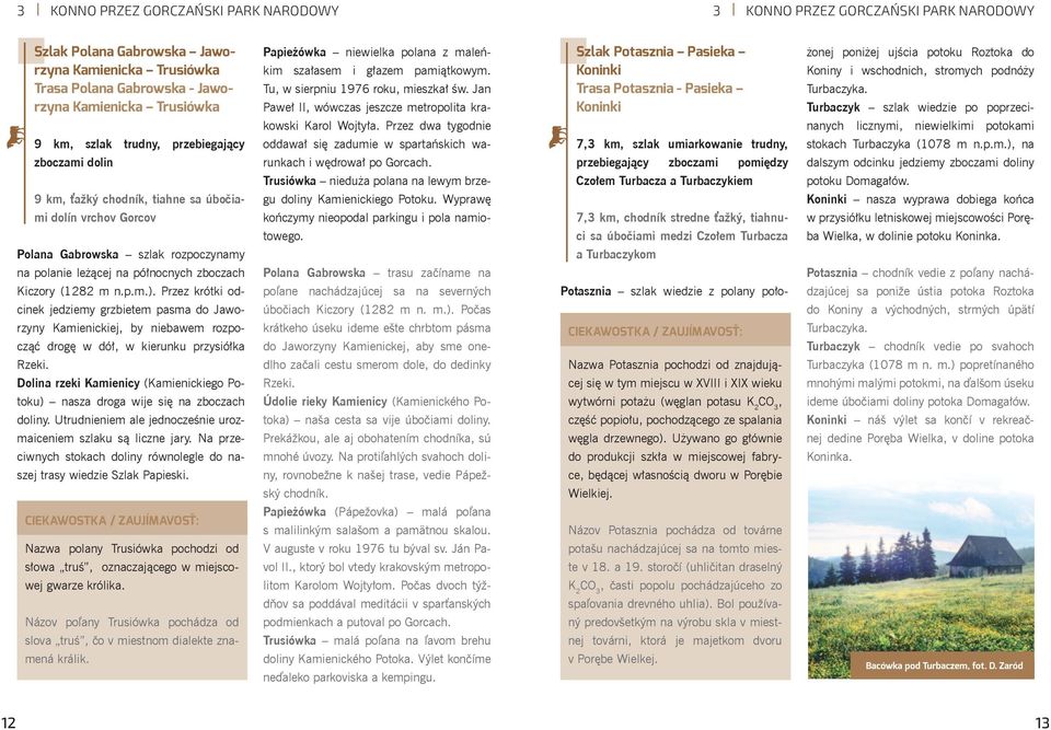 Przez krótki odcinek jedziemy grzbietem pasma do Jaworzyny Kamienickiej, by niebawem rozpocząć drogę w dół, w kierunku przysiółka Rzeki.