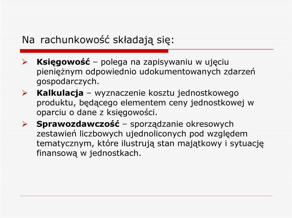 Kalkulacja wyznaczenie kosztu jednostkowego produktu, będącego elementem ceny jednostkowej w oparciu o