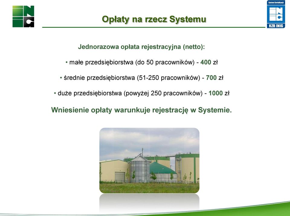 (51-250 pracowników) - 700 zł duże przedsiębiorstwa (powyżej 250