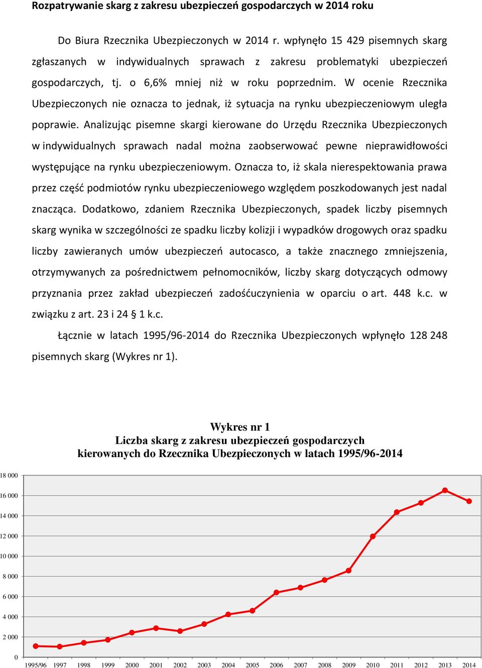 pisemne skargi kierowane do Urzędu Rzecznika Ubezpieczonych w indywidualnych sprawach nadal można zaobserwować pewne nieprawidłowości występujące na rynku ubezpieczeniowym Oznacza to, iż skala