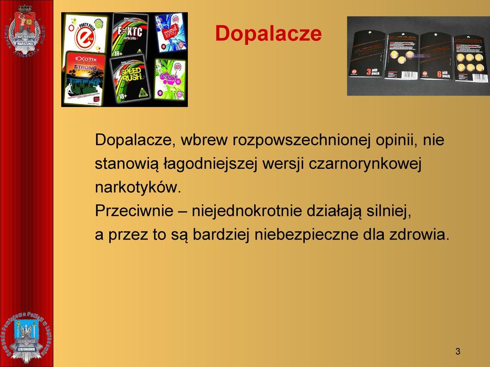 narkotyków.