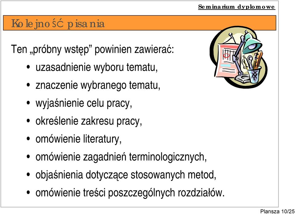 pracy, omówienie literatury, omówienie zagadnień terminologicznych, objaśnienia