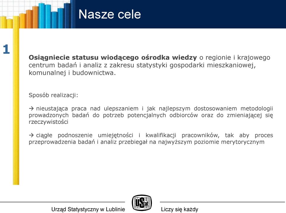 Sposób realizacji: nieustająca praca nad ulepszaniem i jak najlepszym dostosowaniem metodologii prowadzonych badań do potrzeb