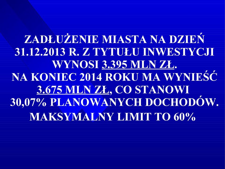 NA KONIEC 2014 ROKU MA WYNIEŚĆ 3.