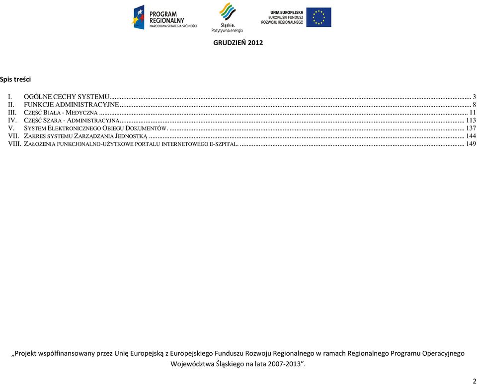 SYSTEM ELEKTRONICZNEGO OBIEGU DOKUMENTÓW.... 137 VII.