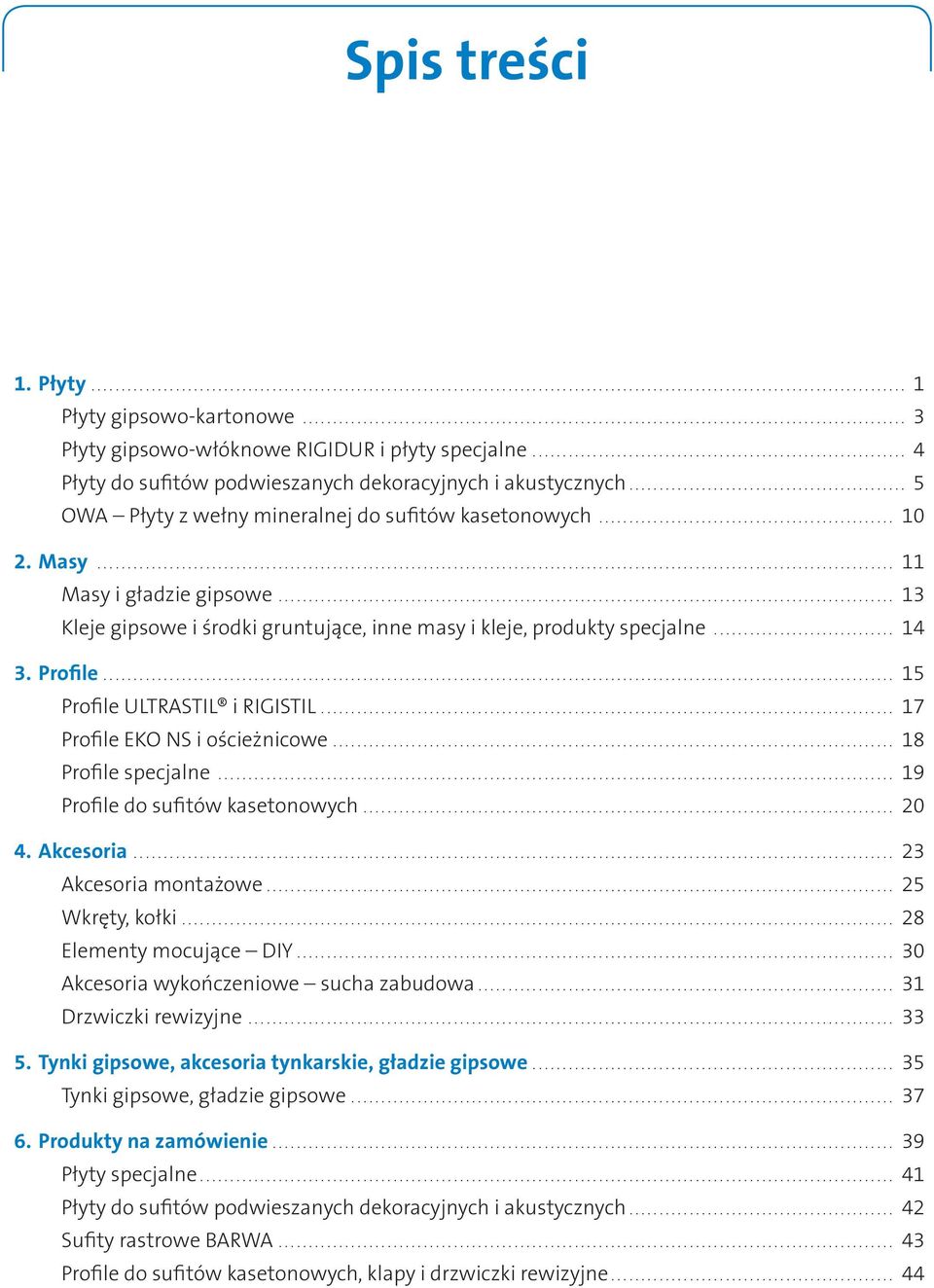 ............................................................. 4 Płyty do sufitów podwieszanych dekoracyjnych i akustycznych.............................................. 5 OWA Płyty z wełny mineralnej do sufitów kasetonowych.