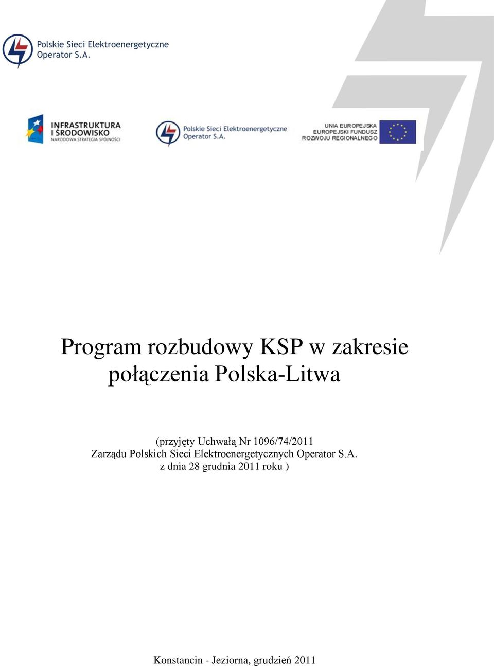 Zarządu Polskich Sieci Elektroenergetycznych Operator